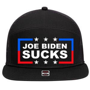 Joe Biden Sucks 7 Panel Mesh Trucker Snapback Hat