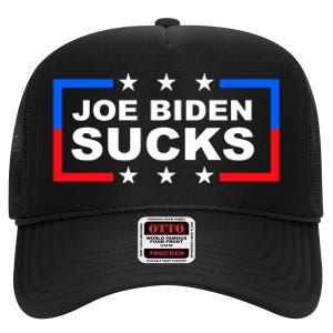 Joe Biden Sucks High Crown Mesh Back Trucker Hat