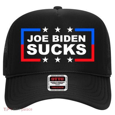 Joe Biden Sucks High Crown Mesh Back Trucker Hat