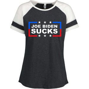 Joe Biden Sucks Enza Ladies Jersey Colorblock Tee