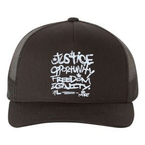 Justice Opportunity Equity Freedom Yupoong Adult 5-Panel Trucker Hat