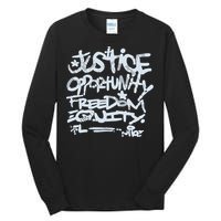 Justice Opportunity Equity Freedom Tall Long Sleeve T-Shirt