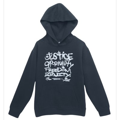 Justice Opportunity Equity Freedom Urban Pullover Hoodie