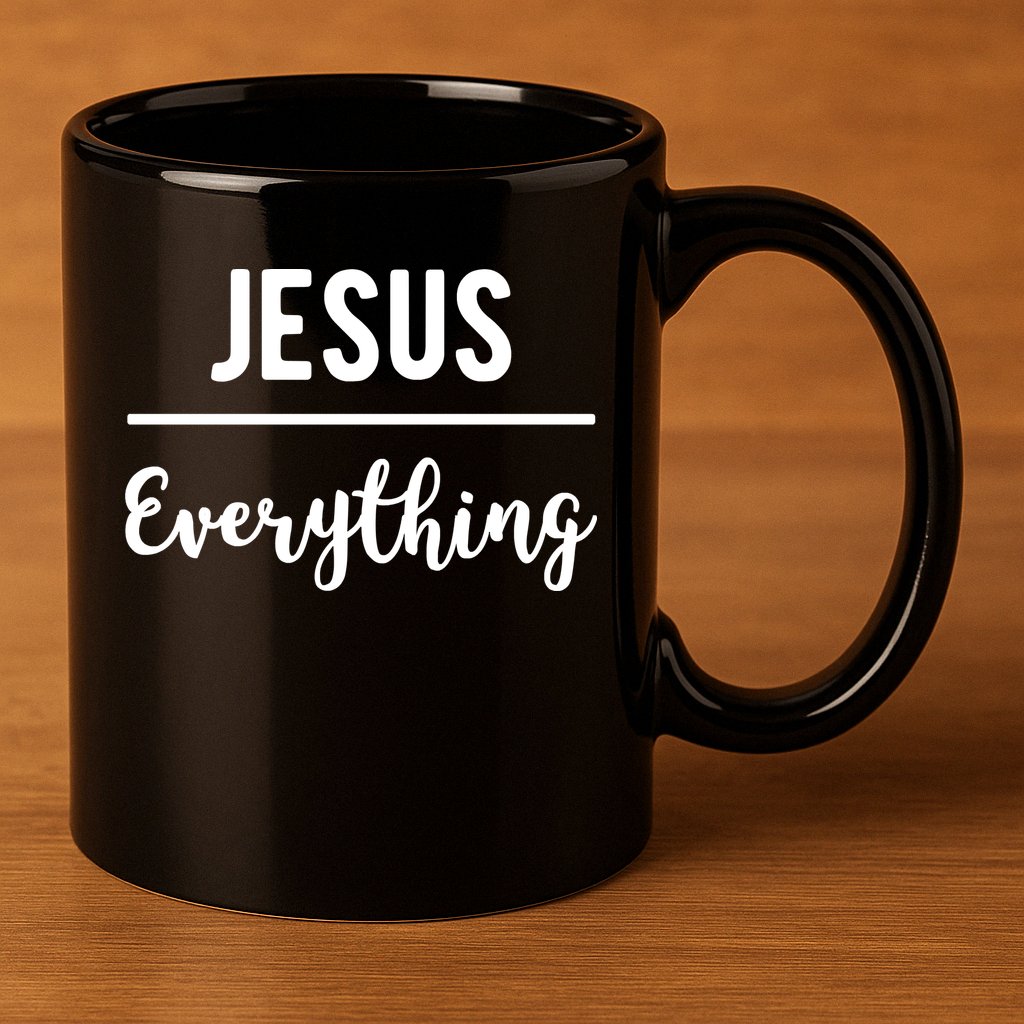 Jesus Over Everything Christian Faith 11oz C Handle Ceramic Mug