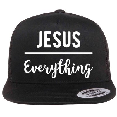 Jesus Over Everything Christian Faith Flatbill Hat