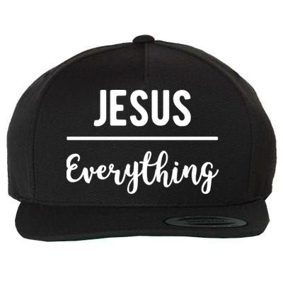 Jesus Over Everything Christian Faith Wool Snapback Cap