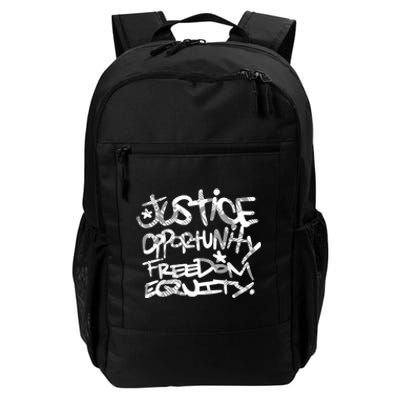 Justice Opportunity Equity Freedom Daily Commute Backpack