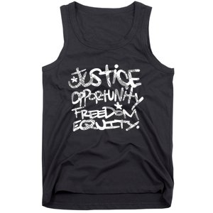 Justice Opportunity Equity Freedom Tank Top