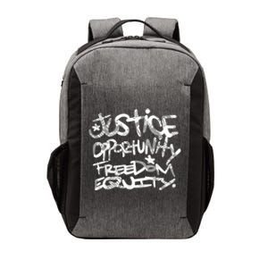 Justice Opportunity Equity Freedom Vector Backpack