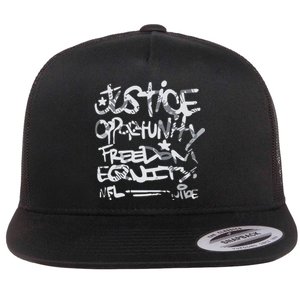 Justice Opportunity Equity Freedom Flat Bill Trucker Hat