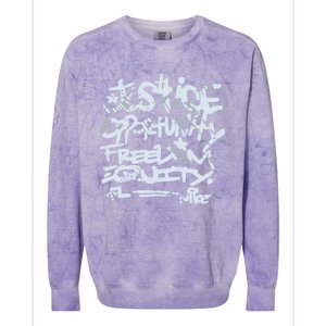 Justice Opportunity Equity Freedom L Colorblast Crewneck Sweatshirt