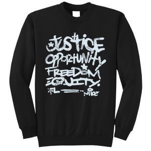 Justice Opportunity Equity Freedom L Sweatshirt