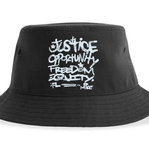 Justice Opportunity Equity Freedom L Sustainable Bucket Hat