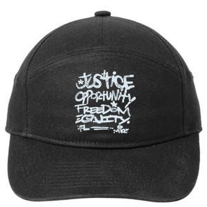 Justice Opportunity Equity Freedom L 7-Panel Snapback Hat