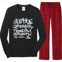 Justice Opportunity Equity Freedom L Long Sleeve Pajama Set