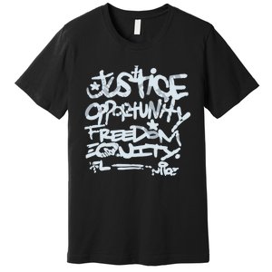 Justice Opportunity Equity Freedom L Premium T-Shirt