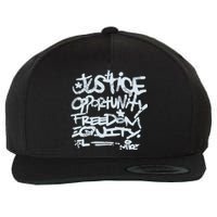 Justice Opportunity Equity Freedom L Wool Snapback Cap