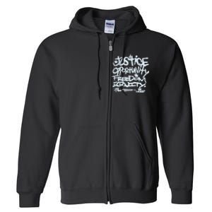 Justice Opportunity Equity Freedom L Full Zip Hoodie