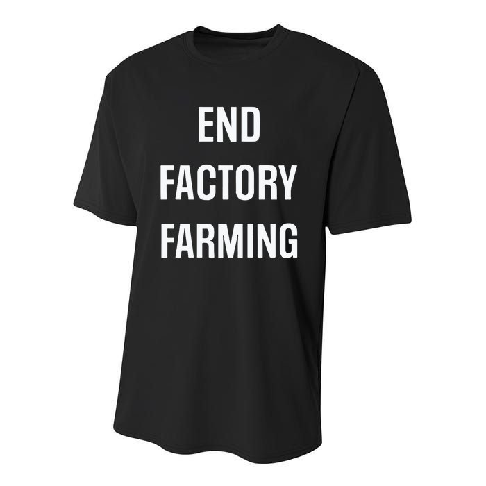 John Oberg End Factory Farming Youth Performance Sprint T-Shirt