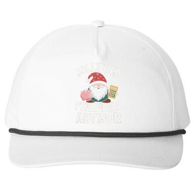 Jolly Old Financial Advisor Christmas Gnome Fun Snapback Five-Panel Rope Hat