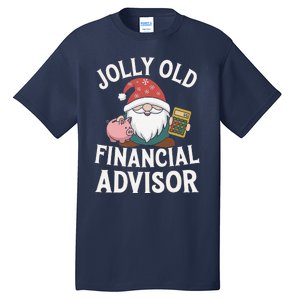 Jolly Old Financial Advisor Christmas Gnome Fun Tall T-Shirt