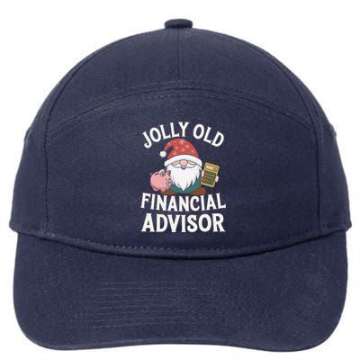 Jolly Old Financial Advisor Christmas Gnome Fun 7-Panel Snapback Hat