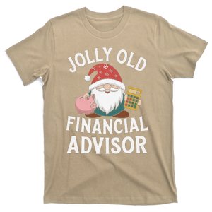 Jolly Old Financial Advisor Christmas Gnome Fun T-Shirt