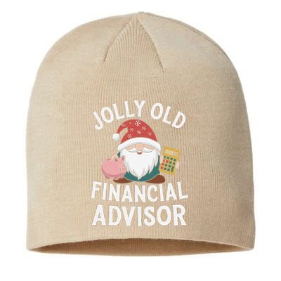 Jolly Old Financial Advisor Christmas Gnome Fun Sustainable Beanie