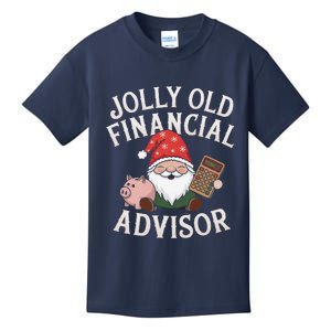 Jolly Old Financial Advisor Christmas Gnome Fun Kids T-Shirt