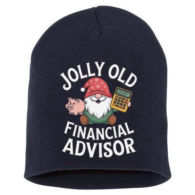 Jolly Old Financial Advisor Christmas Gnome Short Acrylic Beanie