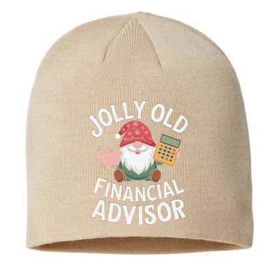 Jolly Old Financial Advisor Christmas Gnome Sustainable Beanie