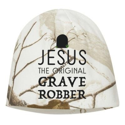 Jesus Original Grave Robber Cute Christian Easter Halloween Kati - Camo Knit Beanie