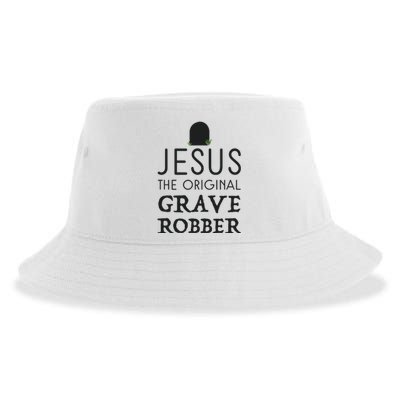 Jesus Original Grave Robber Cute Christian Easter Halloween Sustainable Bucket Hat