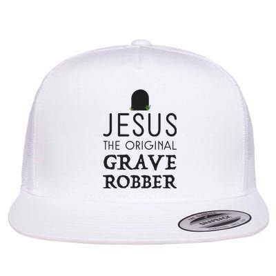 Jesus Original Grave Robber Cute Christian Easter Halloween Flat Bill Trucker Hat