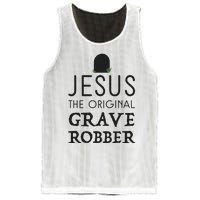 Jesus Original Grave Robber Cute Christian Easter Halloween Mesh Reversible Basketball Jersey Tank