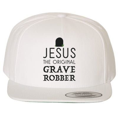 Jesus Original Grave Robber Cute Christian Easter Halloween Wool Snapback Cap