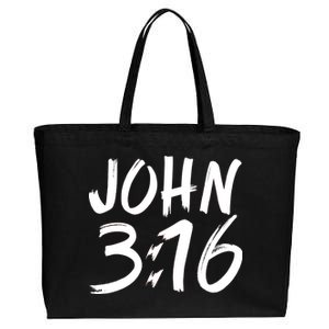 John 3:16 Cotton Canvas Jumbo Tote