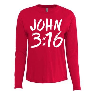 John 3:16 Womens Cotton Relaxed Long Sleeve T-Shirt