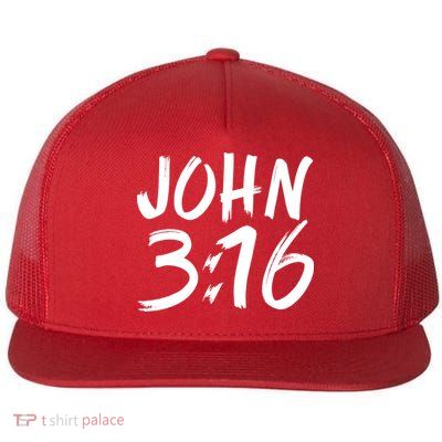 John 3:16 Flat Bill Trucker Hat