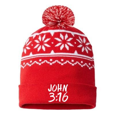 John 3:16 USA-Made Snowflake Beanie