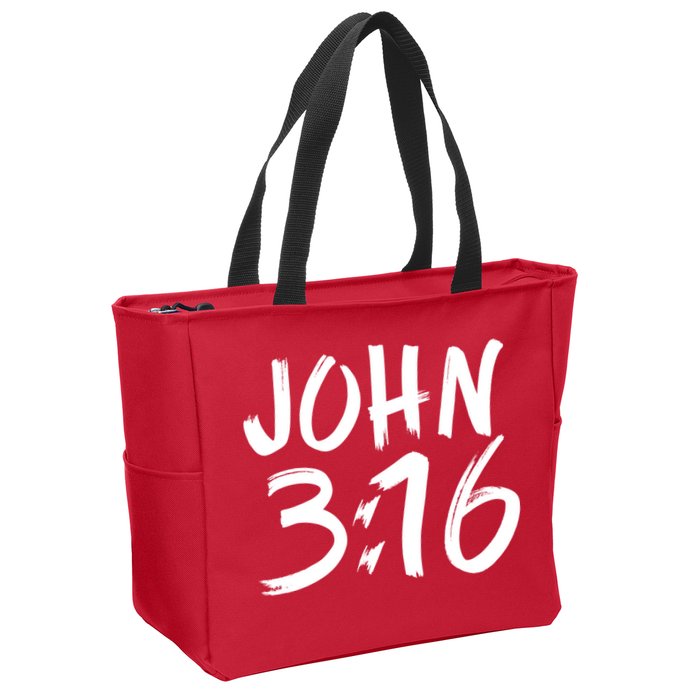 John 3:16 Zip Tote Bag
