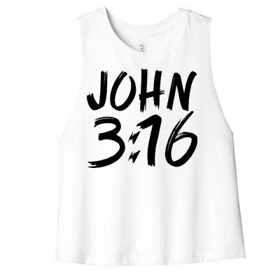 John 3:16 Women's Racerback Cropped Tank