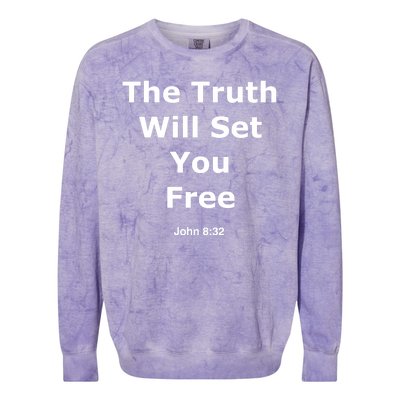 John 8:32 The Truth Will Set You Free Colorblast Crewneck Sweatshirt