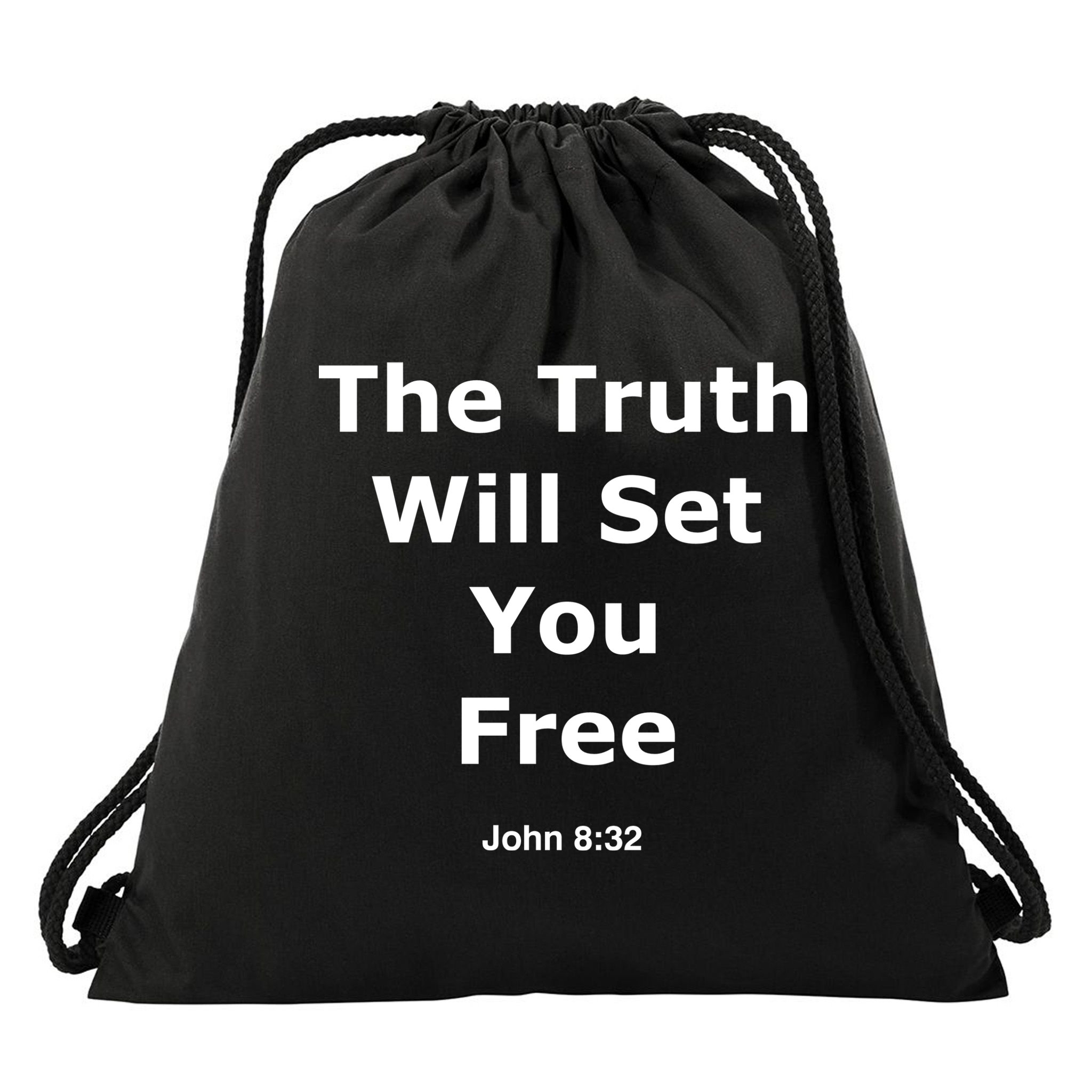 John 8:32 The Truth Will Set You Free Drawstring Bag
