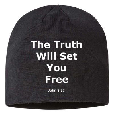 John 8:32 The Truth Will Set You Free Sustainable Beanie