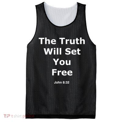 John 8:32 The Truth Will Set You Free Mesh Reversible Basketball Jersey Tank