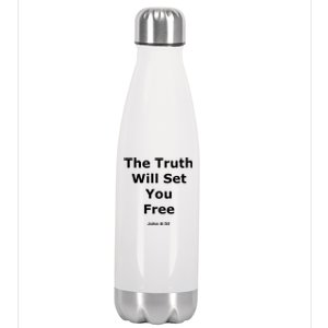 John 8:32 The Truth Will Set You Free Stainless Steel Insulated Water Bottle