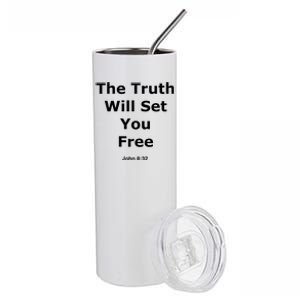 John 8:32 The Truth Will Set You Free Stainless Steel Tumbler