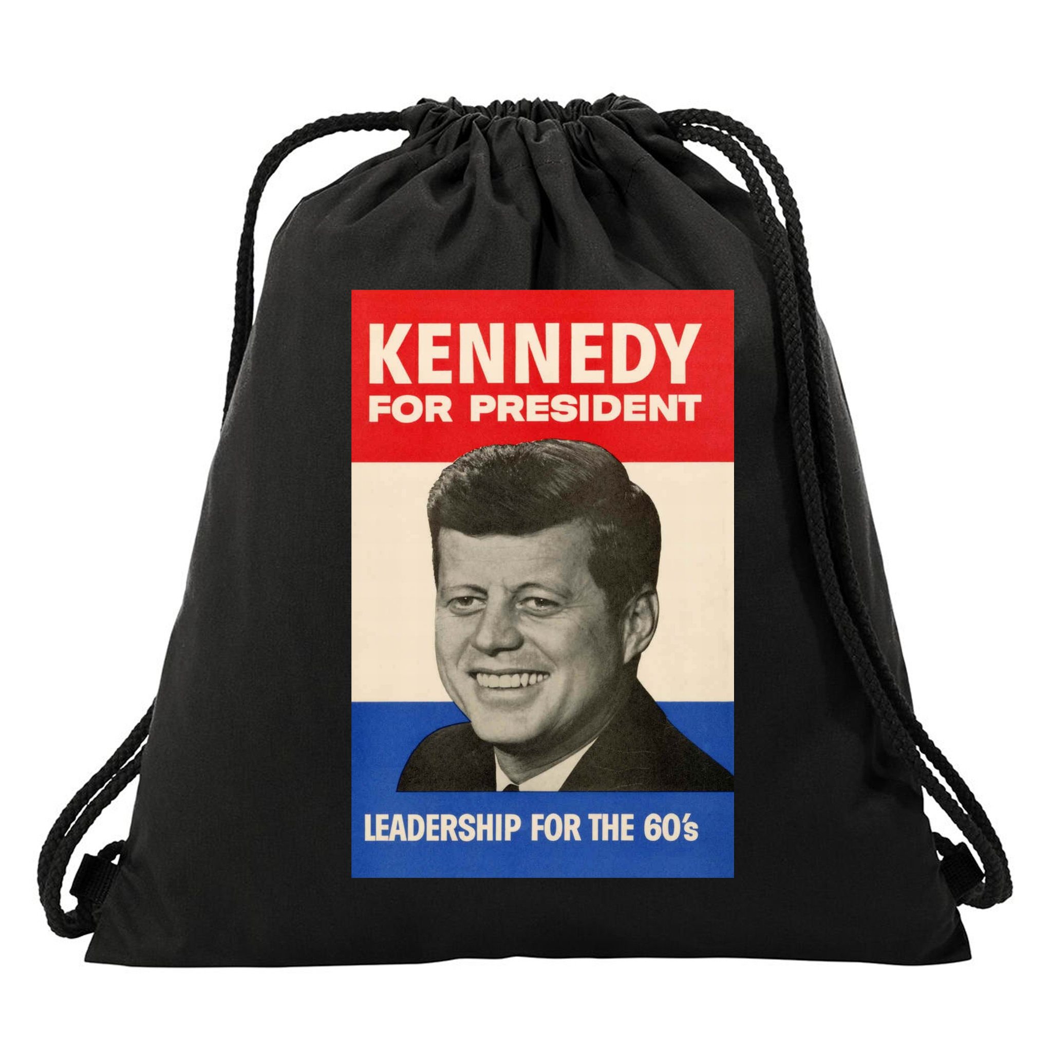 John F. Kennedy 1960 Campaign Poster Drawstring Bag