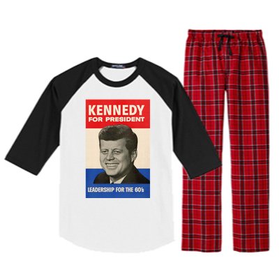 John F. Kennedy 1960 Campaign Poster Raglan Sleeve Pajama Set